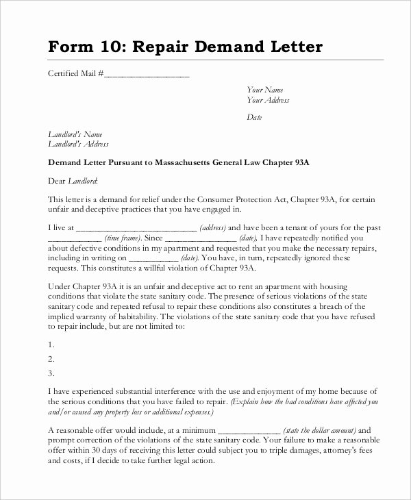 10 Day Payoff Letter Sample Fresh Demand Letter Sample 14 Pdf Word Download Documents