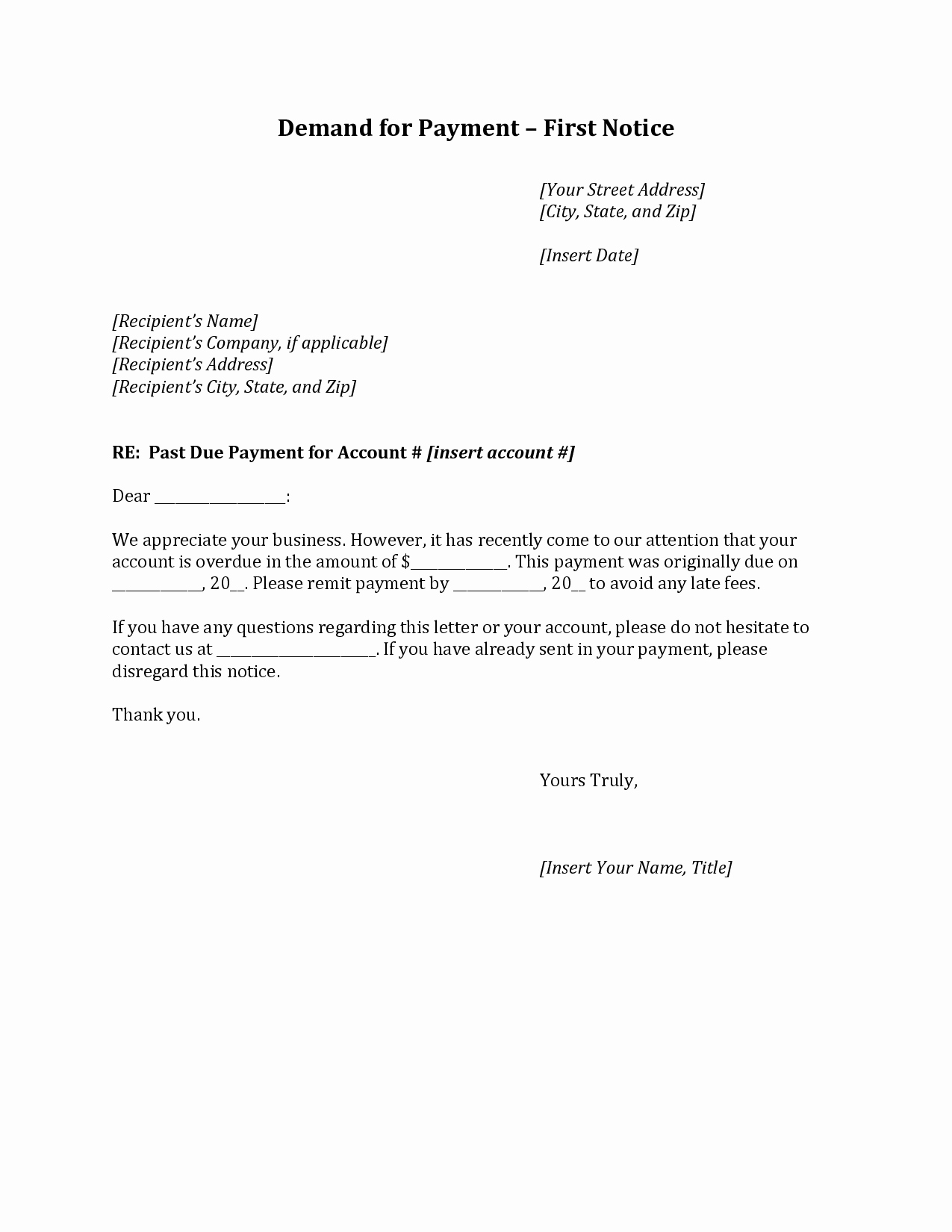 10 Day Payoff Letter Template Fresh How to Write A Demand Letter for Payment Sample