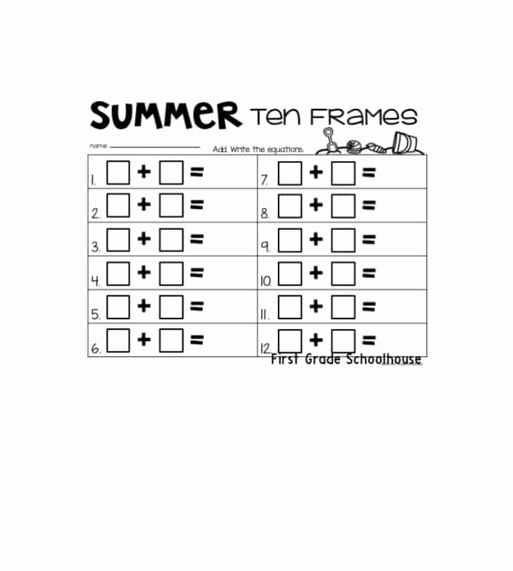 10 Frame Template Best Of 36 Printable Ten Frame Templates Free Template Lab