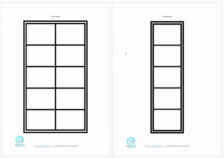 10 Frame Template Best Of Printable Five and Ten Frames to Teach Counting Skills