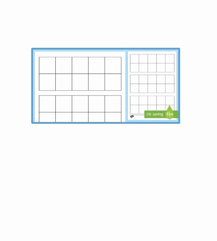 10 Frame Template New 36 Printable Ten Frame Templates Free Template Lab