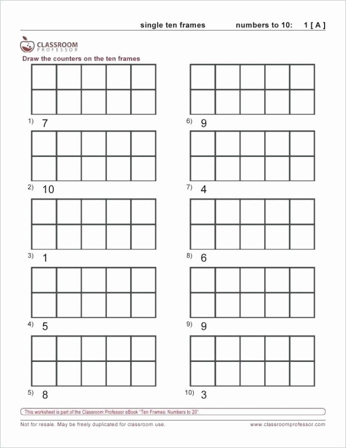 10 Frame Template Printable Best Of 5 Frame Math Template