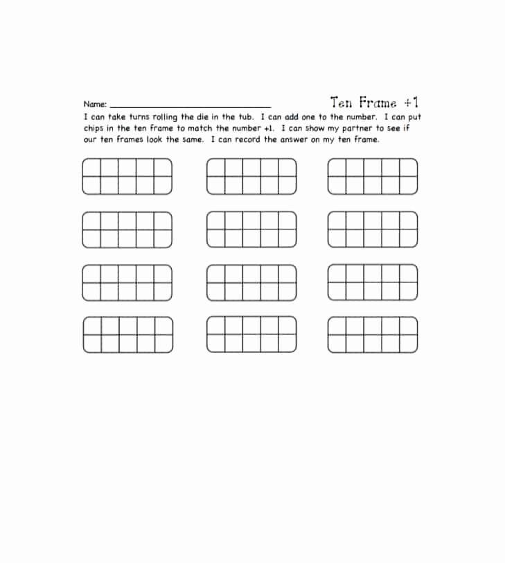 10 Frame Template Printable Unique 36 Printable Ten Frame Templates Free Template Lab