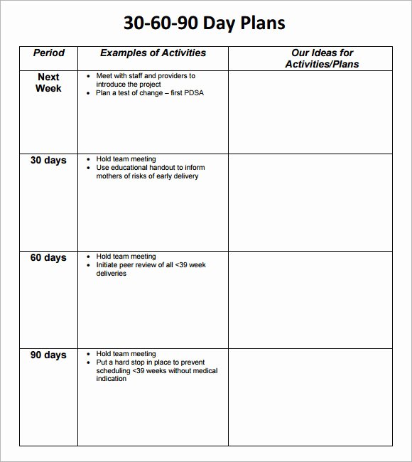 100 Day Action Plan Template New 14 Sample 30 60 90 Day Plan Templates Word Pdf