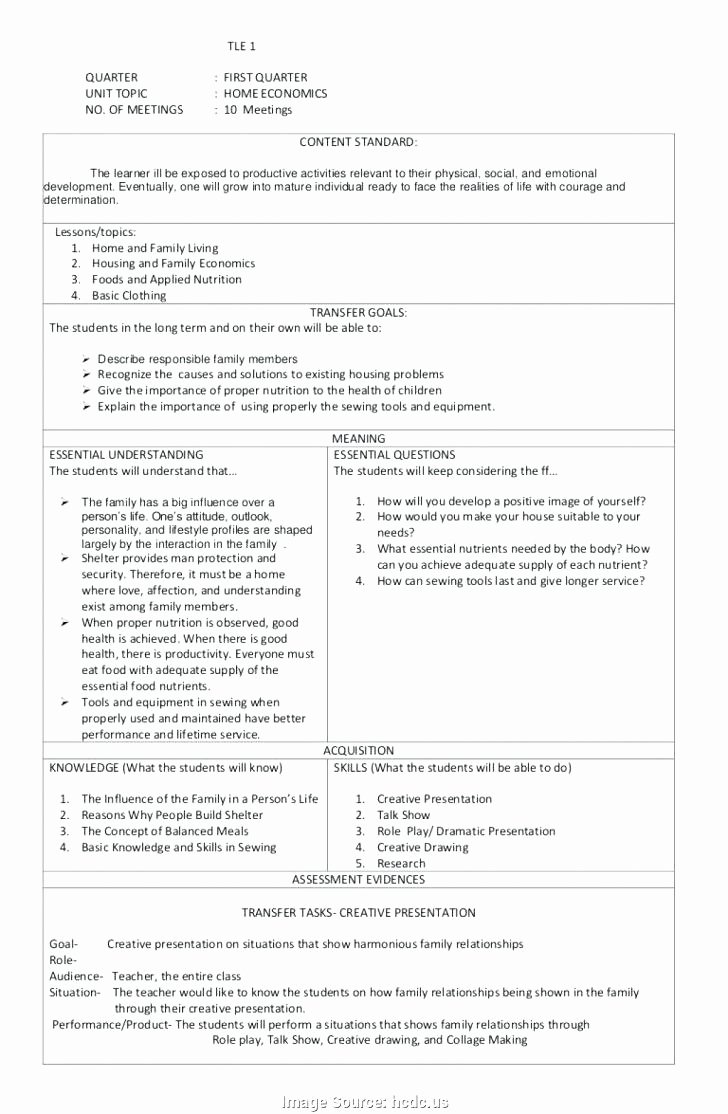 1st Grade Lesson Plan Template Elegant Lesson Plan About Family for Grade 1