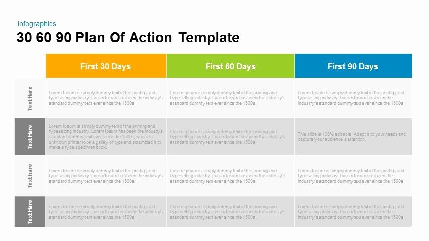 30 60 90 Plan Template Best Of 30 60 90 Plan Action Powerpoint and Keynote Template