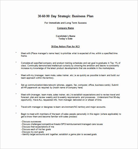 30 Day Action Plan Template Luxury 21 30 60 90 Day Action Plan Template Free Pdf Word