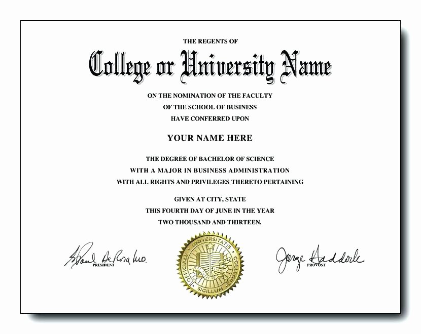 4 Year College Plan Template Lovely Printable College Degree Templates Free Fake Diploma Idea