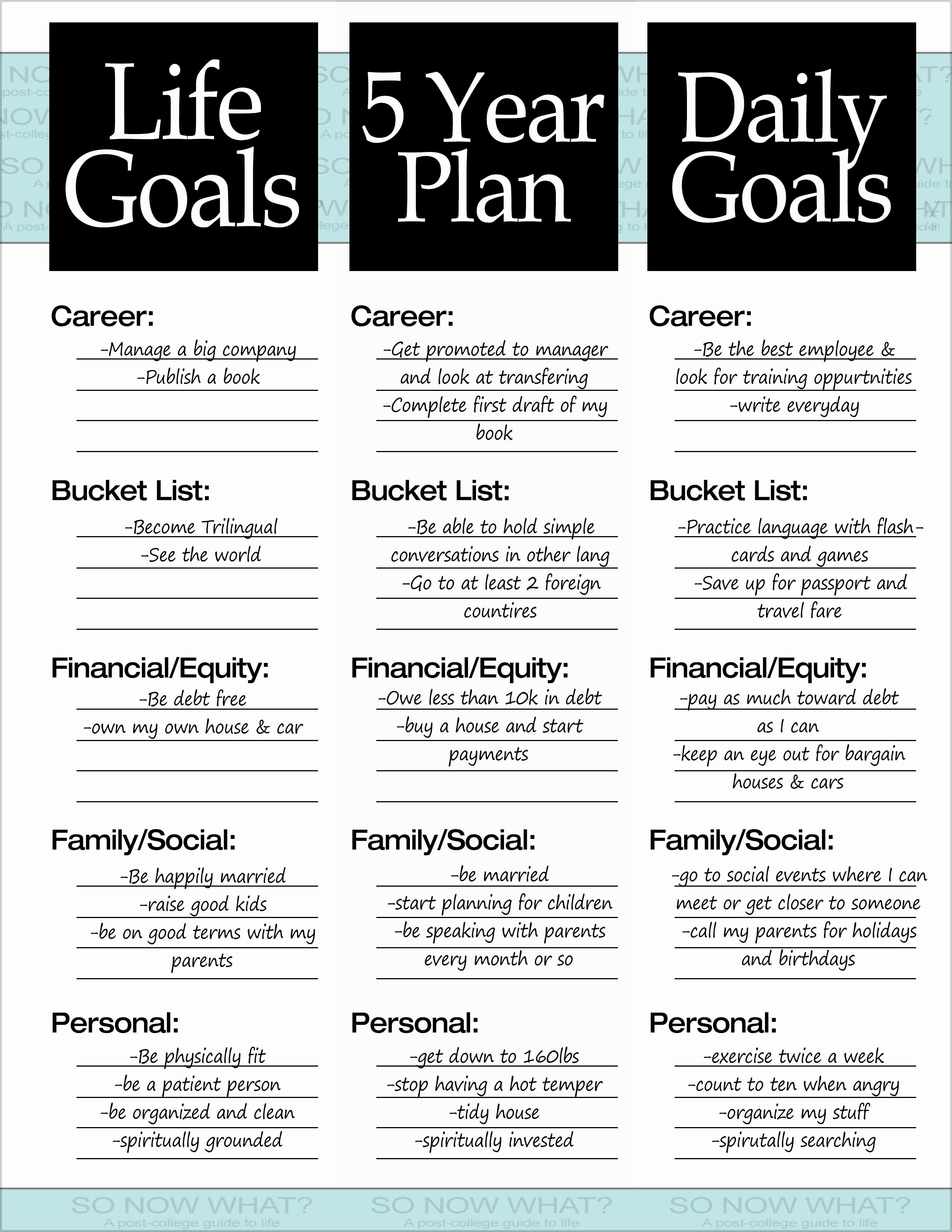 5 Year Career Plan Template Fresh the 3 Steps to A 5 Year Plan Plannning