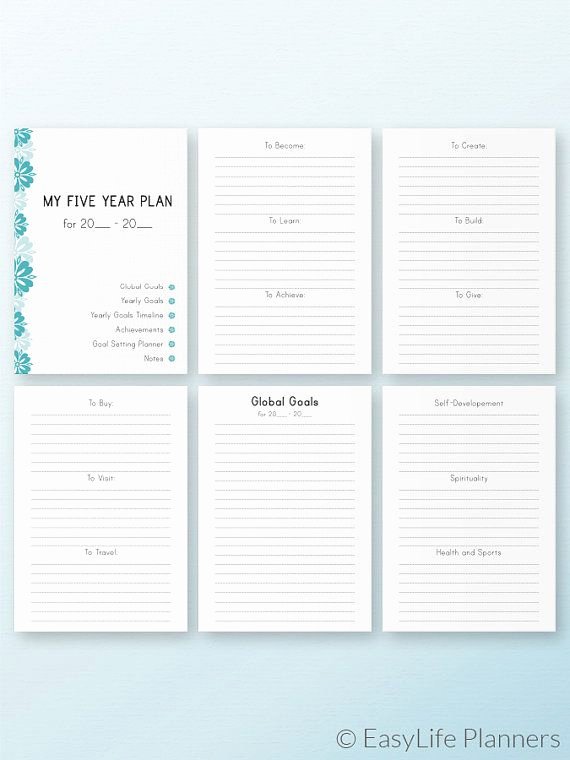 5 Year Life Plan Template Unique 25 Best Ideas About 5 Year Plan On Pinterest