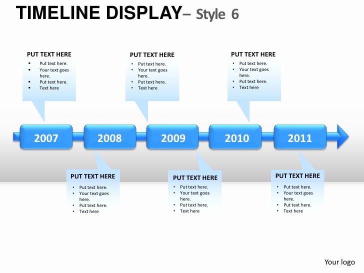 5 Year Plan Template Luxury Roadmap Timeline Display Style 6 Powerpoint Presentation