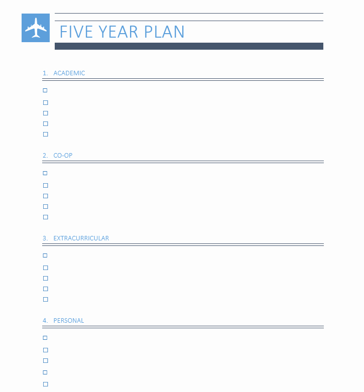 40 5 Year Plan Template Hamiltonplastering