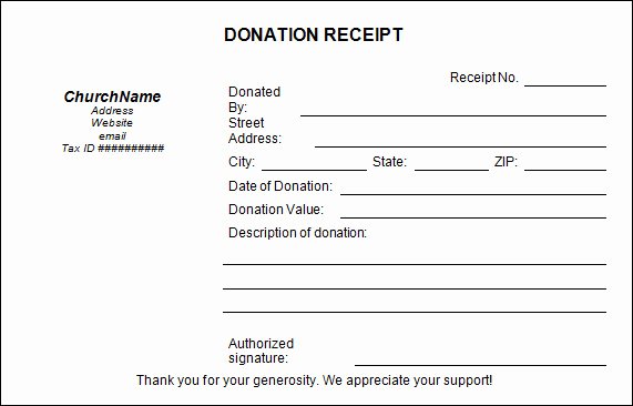 501c3 Donation Receipt Template Fresh 20 Donation Receipt Templates Pdf Word Excel Pages