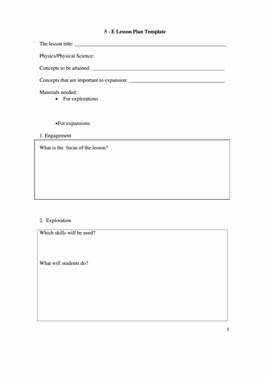 5e Lesson Plan Template Awesome top 6 5e Lesson Plan Templates Free to In Pdf format