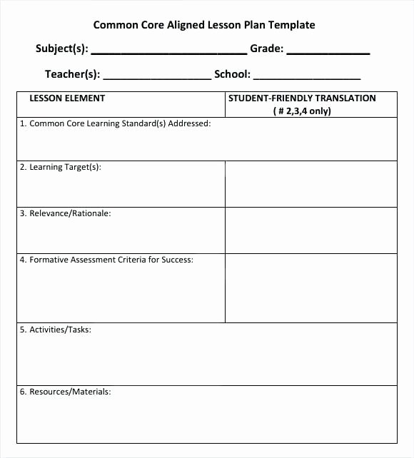 5th Grade Lesson Plan Template Inspirational Fifth Grade Lesson Plan Template – 5th Grade Lesson Plans