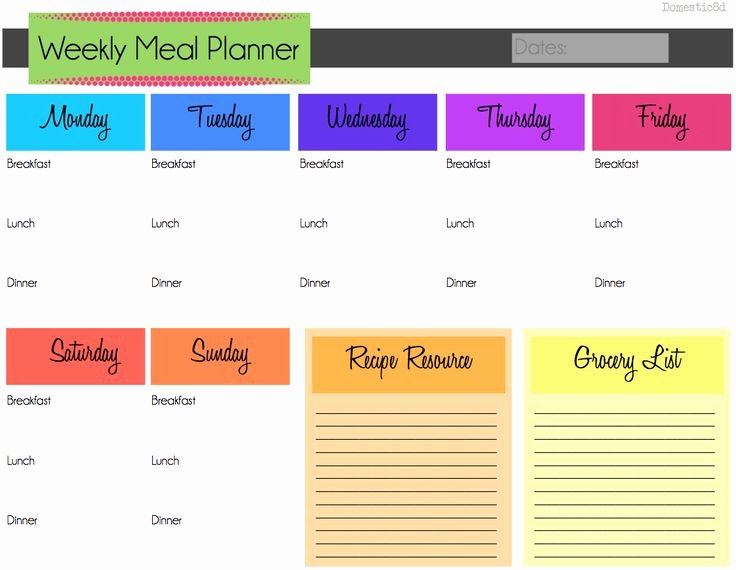 7 Day Meal Plan Template Lovely Best 25 Meal Planner Template Ideas On Pinterest