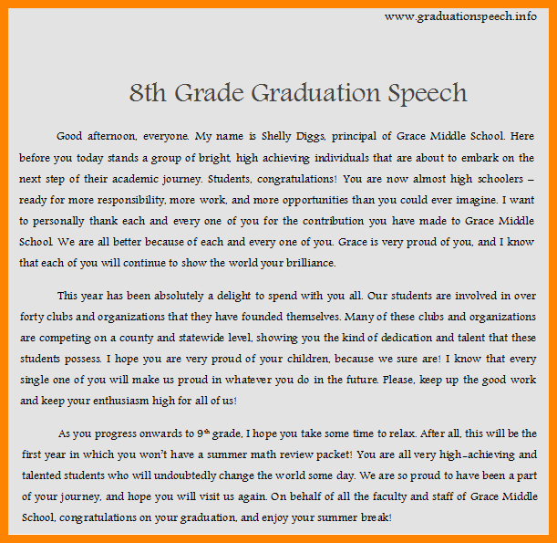 8th Grade Graduation Program Template Inspirational 8 How to Write A Graduation Speech