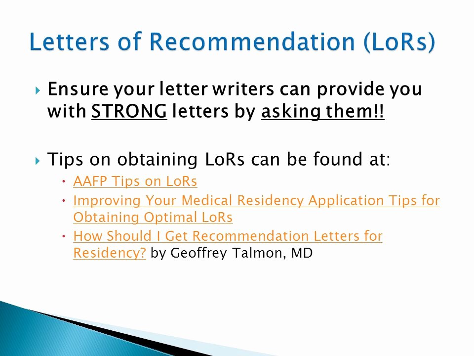 Aamc Recommendation Letter Guidelines Awesome the Residency Application Process Ppt Video Online