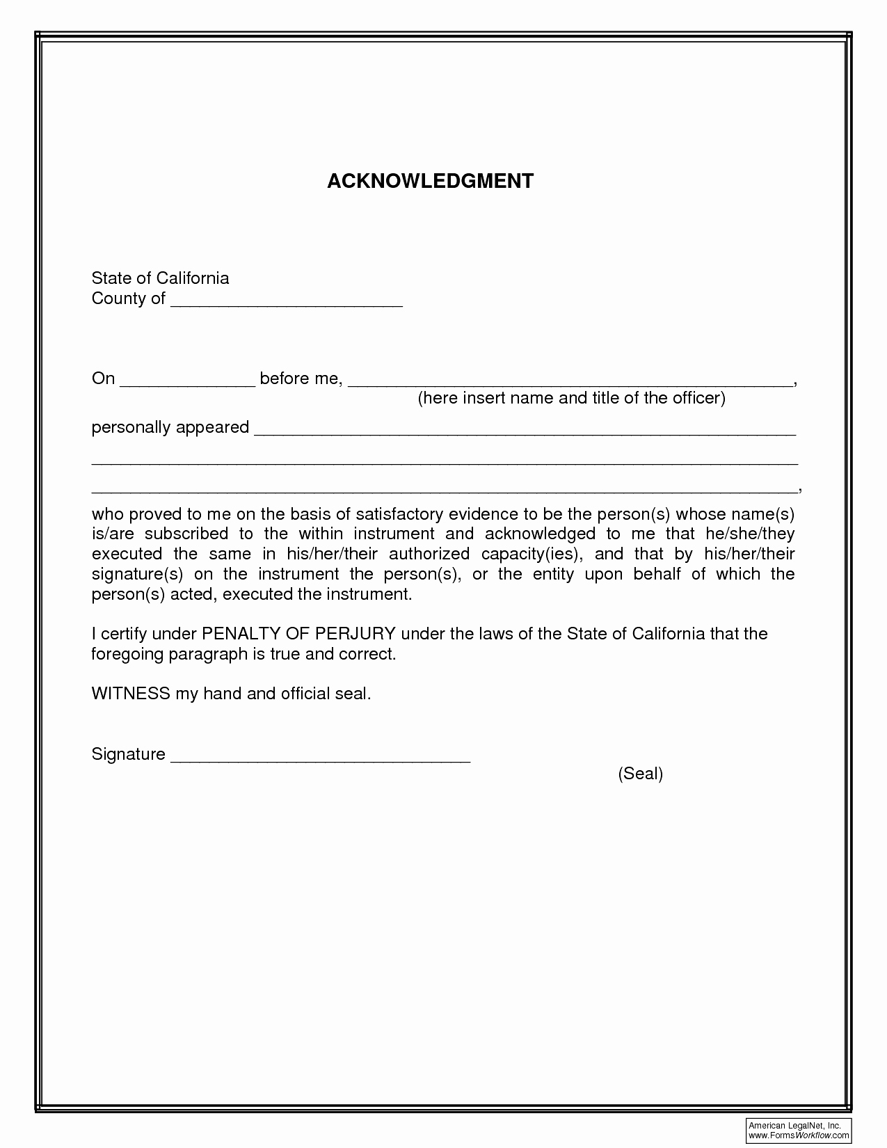 Acknowledgement Of Receipt form Template Best Of Acknowledgement Certificate Templates