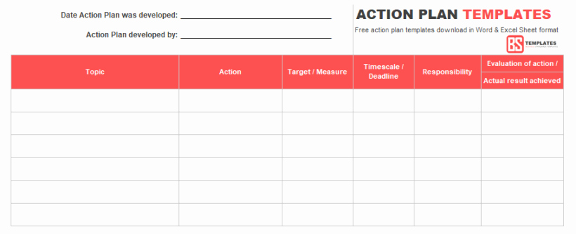 Action Plan Template Excel Best Of Action Plan Templates – Free Templates [word
