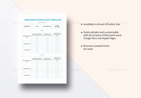 Action Plan Template for Employee Beautiful Action Plan Template 14 Free Word Pdf Document