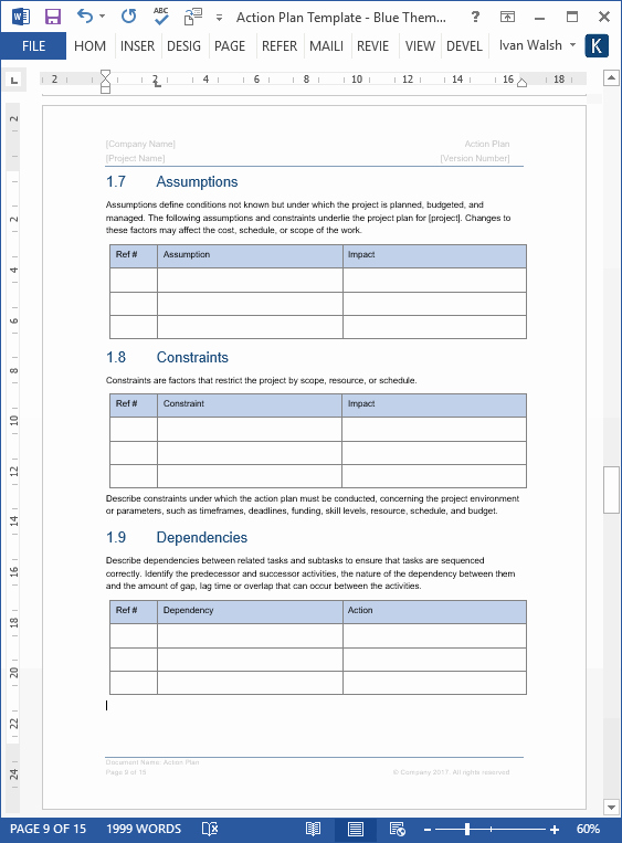 Action Plan Template Word Elegant Action Plan Template Ms Word 7 Excels