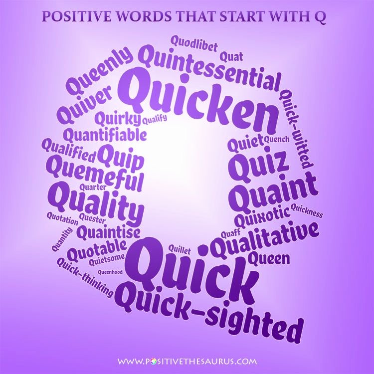 Adjectives for Letter Of Recommendation Fresh Quick List Of Positive Adjectives Starting with Letter Q