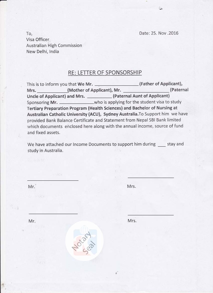 Affidavit Of Support Sample Letter Pdf Luxury Sponsorship Certificate Affidavit Of Support