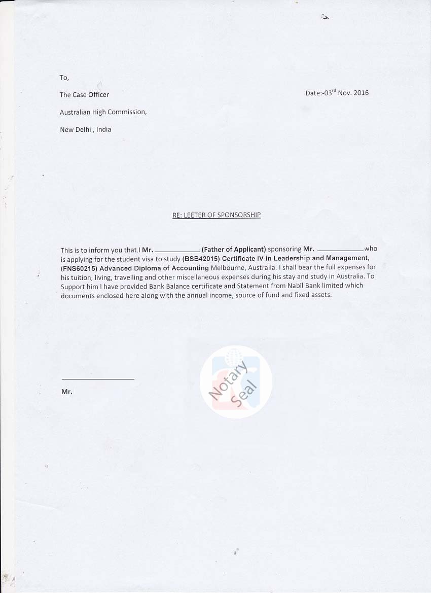 Affidavit Of Support Template Letter Lovely Sponsorship Certificate Affidavit Of Support