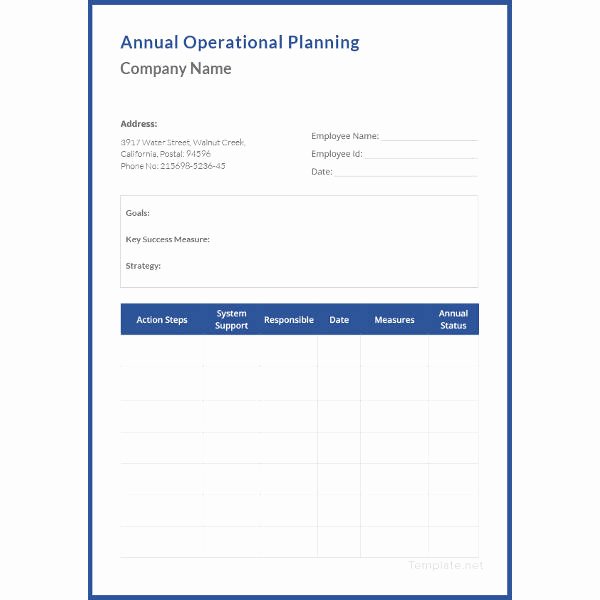 Annual Operating Plan Template Best Of 20 Operational Plan Templates Doc Pdf