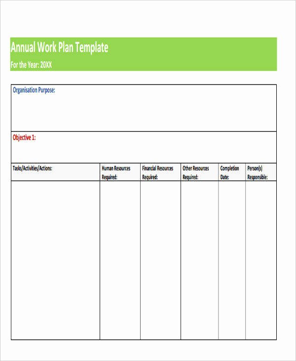 Annual Work Plan Template Beautiful 11 Work Plan Samples &amp; Templates