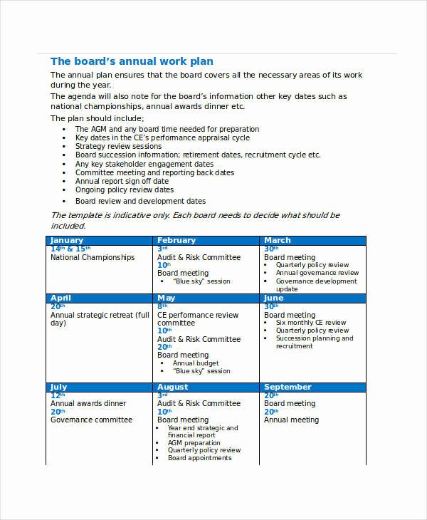 Annual Work Plan Template Beautiful 28 Work Plans In Word