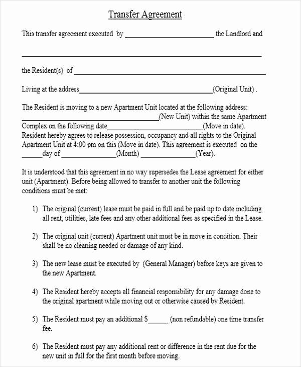 Apartment Lease Transfer Agreement Template Inspirational 42 Lease Agreement formats &amp; Templates