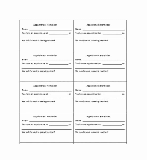 Appointment Reminder Letter Template Medical Awesome 40 Appointment Cards Templates &amp; Appointment Reminders