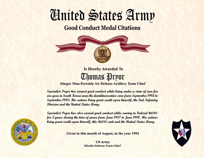 Army Award Certificate Template Elegant Individual Award Certificate Military Training Unit Awards