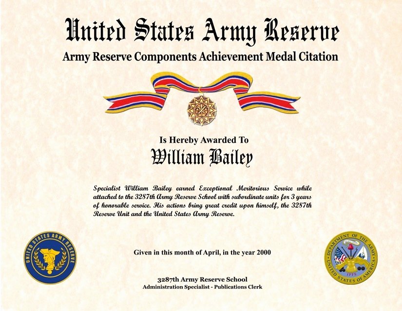 Army Award Certificate Template New Certificate Appreciation Army Ribbon