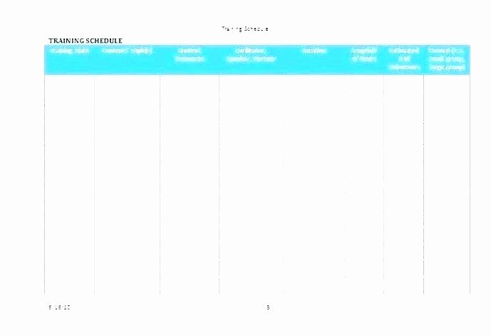 Army Training Plan Template Unique Army Training Schedule Template Excel