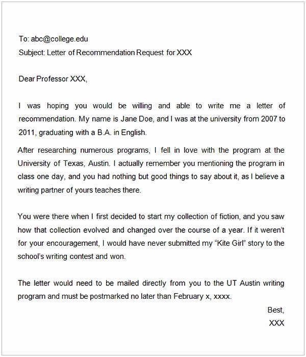 Asking for Recommendation Letter Sample Elegant Sample Letter Of Re Mendation for Graduate School From