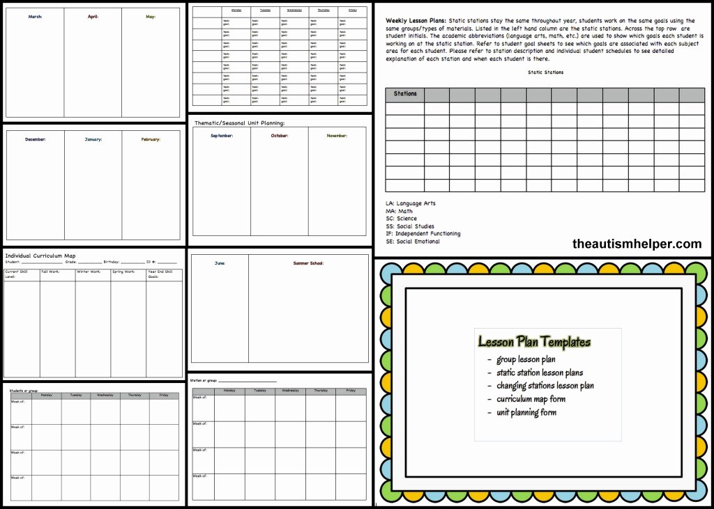 Autism Lesson Plan Template Lovely Btse Must Have forms &amp; Templates the Autism Helper