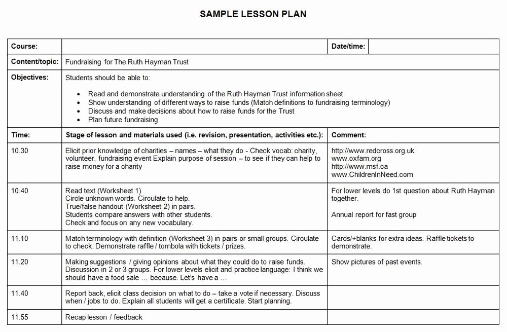 Autism Lesson Plan Template New Lesson Plan