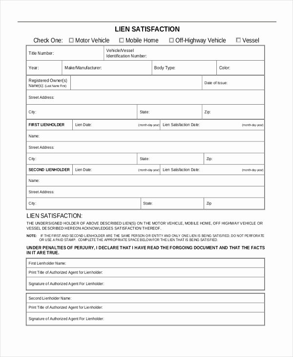 Auto Lien Release Letter Template Beautiful Sample Release Of Lien form 9 Free Documents In Pdf Doc