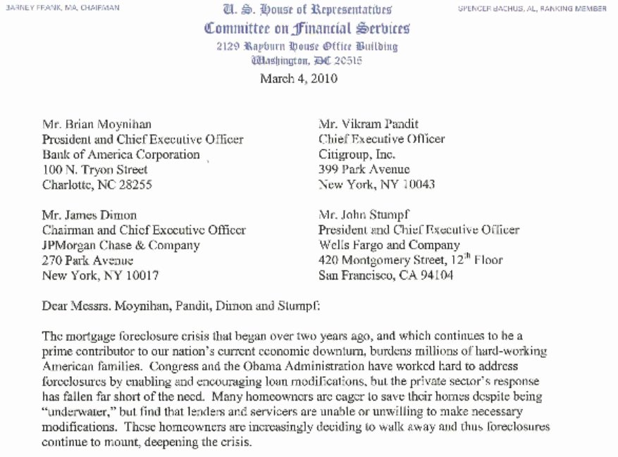 Auto Lien Release Letter Template Lovely why Barney Frank is Urging Wall Street to Write F Second