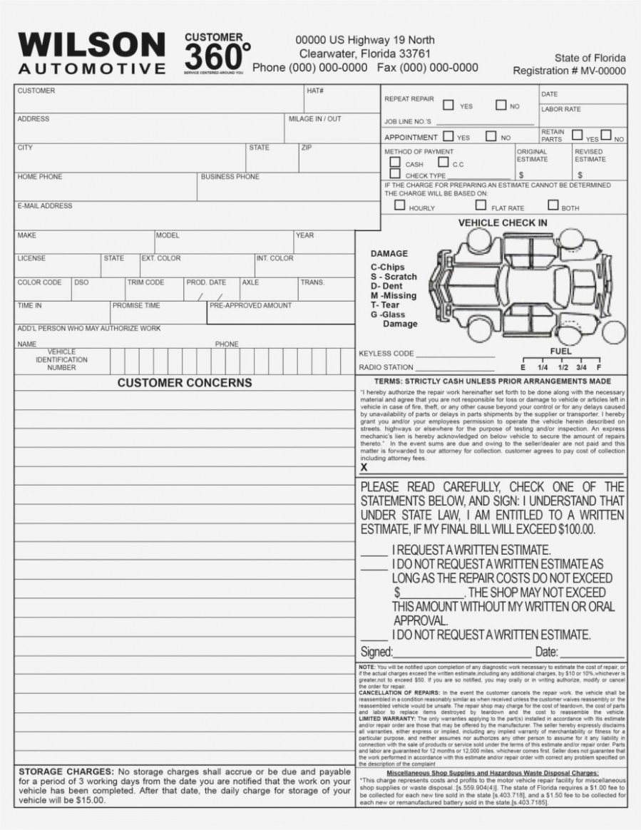 Automotive Repair Receipt Template Beautiful Seven Signs You Re In Love with