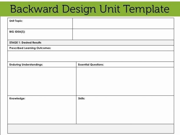 Backward Design Lesson Plan Template Inspirational Ubd Lesson Plan Template 40 Awesome Lesson Plans Template