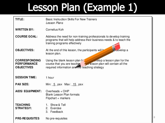 Basic Lesson Plan Template Best Of Module 2a Lesson Plan Basic Instructional Skills