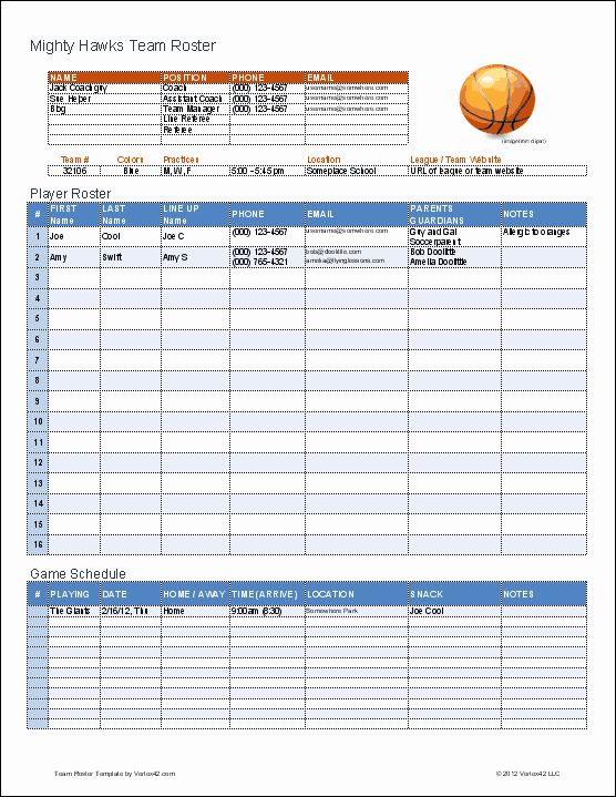 Basketball Practice Plan Template Lovely Create A Printable Basketball Roster with This Excel