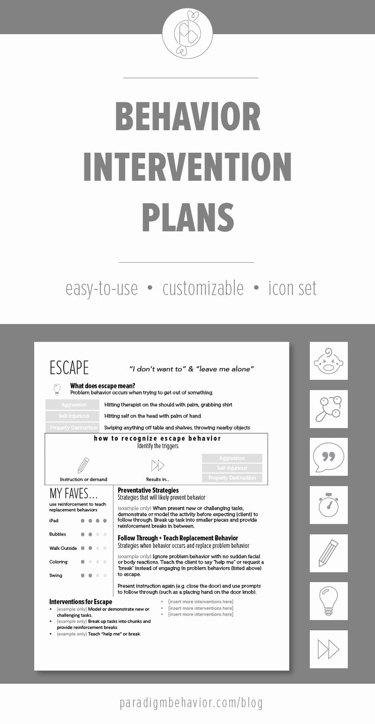 Behavior Intervention Plan Template Doc Beautiful Best 25 Behavior Interventions Ideas On Pinterest