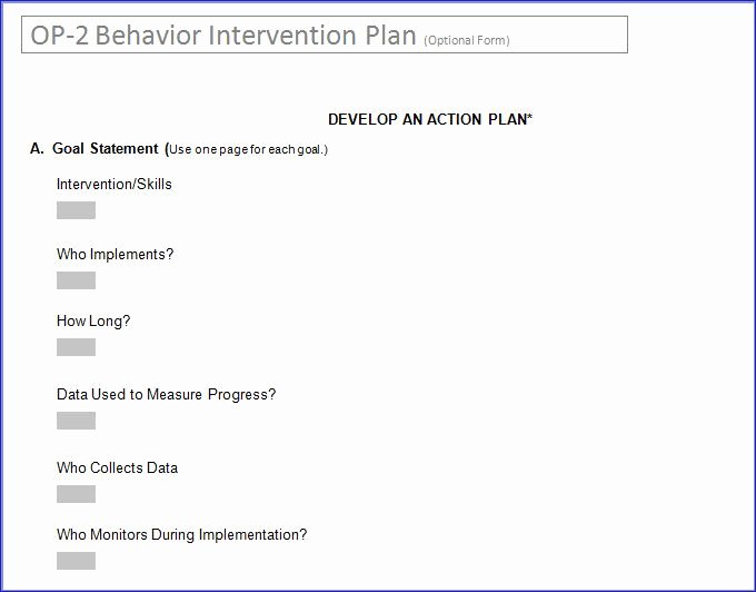 Behavior Intervention Plan Template Unique Behavior Intervention Plan Template
