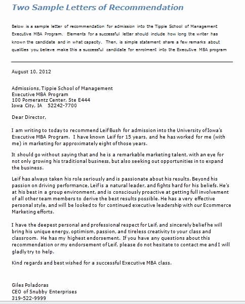 Berkeley Letter Of Recommendation Inspirational Letter Re Mendation for Mba Admission 2018 2019