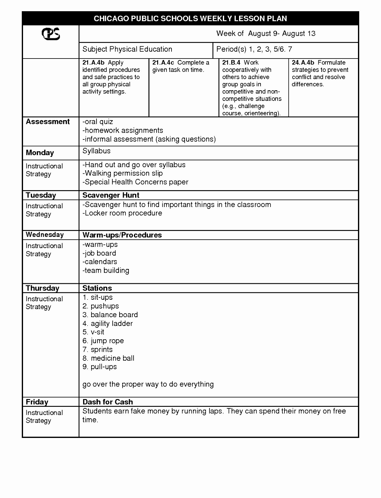 Best Lesson Plan Template New 10 Lesson Plan Template for Physical Education Eipot